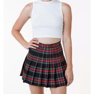 Los Angeles Apparel Plaid Mini Tennis Skirt